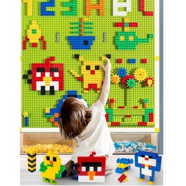 TINGLAND 6 Large Building Plates Compatible with Duplo, Green Duplo Base Plate, 25.5 x 25.5 cm Duplo Plate for Creative Preschool Toys. (Green)