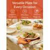 Sweese 11 Inch Porcelain Dinner Plates, Set of 6 -