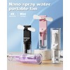 Portable Misting Fan with Water Spray, Rechargeable Handheld Mini Fan