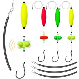 Dovesun 6PCS Catfish Rigs Kit Santee Rig with Catfish Float Rattler Dragging Weights Catfishing Tackle Circle Hook Size 5/0 Sinker Size 2OZ