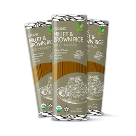 Big Green Organic Food- Organic Millet & Brown Rice Angel Hair Pasta, 8.8oz, Gluten-Free, Non-GMO (3)