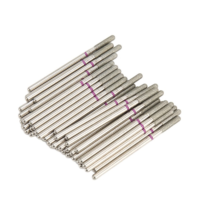 50Pcs Nail Drill Bits Emery Rotatable High Strength Replacement Nail