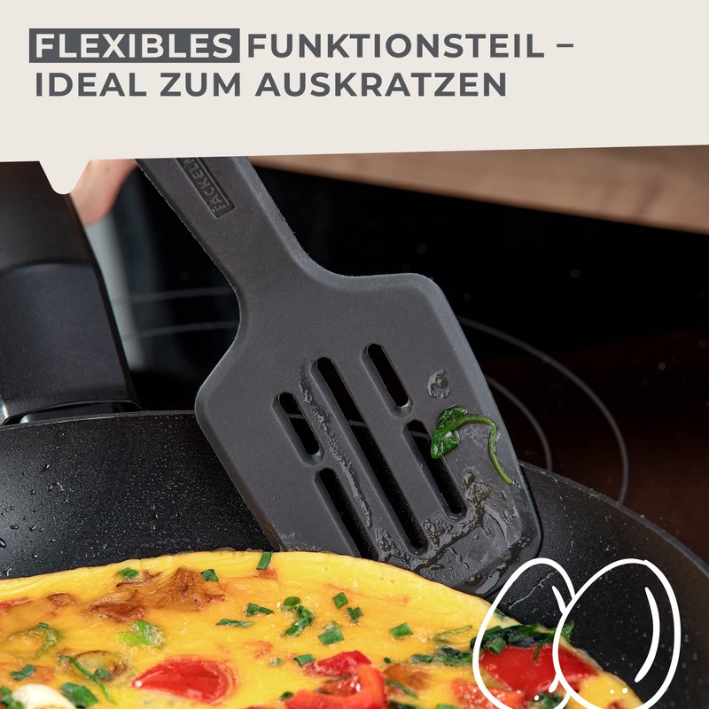 Fackelmann Statement Lift-Up Spatula - Slotted Turner with Ergonomic Handle