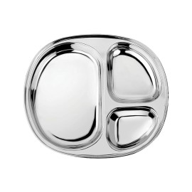 Ahimsa Stainless Steel Kids Plates - Divided Toddler Plates, Pediatrician Des...
