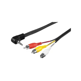 Goobay 50209 Adapter Cable, Composite Audio/Video to 3.5 mm, 1.5 m Cable Length