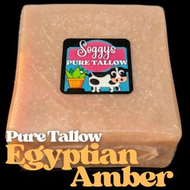 Unbranded Bar Soap, Beef Tallow, Egyptian Amber, Handcrafted, All Natural, 5-6 oz