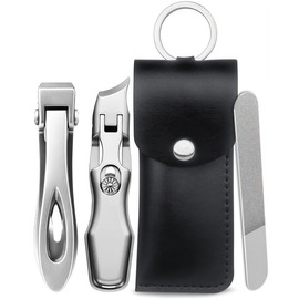 XGIZMOO Nail Clipper Set,Straight Blade Nail Clippers for Thick Toenails, Professional Stainless Steel Fingernail Toenail Clippers for Men