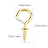 Kukiwhy 200pcs 1/2" Gold Brass Cup Hooks, Modern Decor, Ceiling