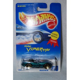 Hot Wheels Green Metalflake Dodge Viper RT/10 #210 Gold Medal Gold Lace 1:64 Scale
