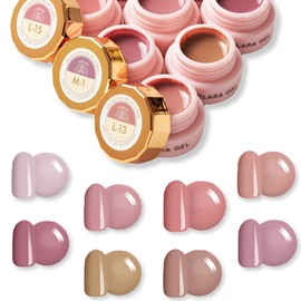 CLARA GEL CLARA GEL Nail Premium Gel Image Series Peony Gel 8 Color Set, UV LED Compatible, 0.1 oz (3 g) / Piece