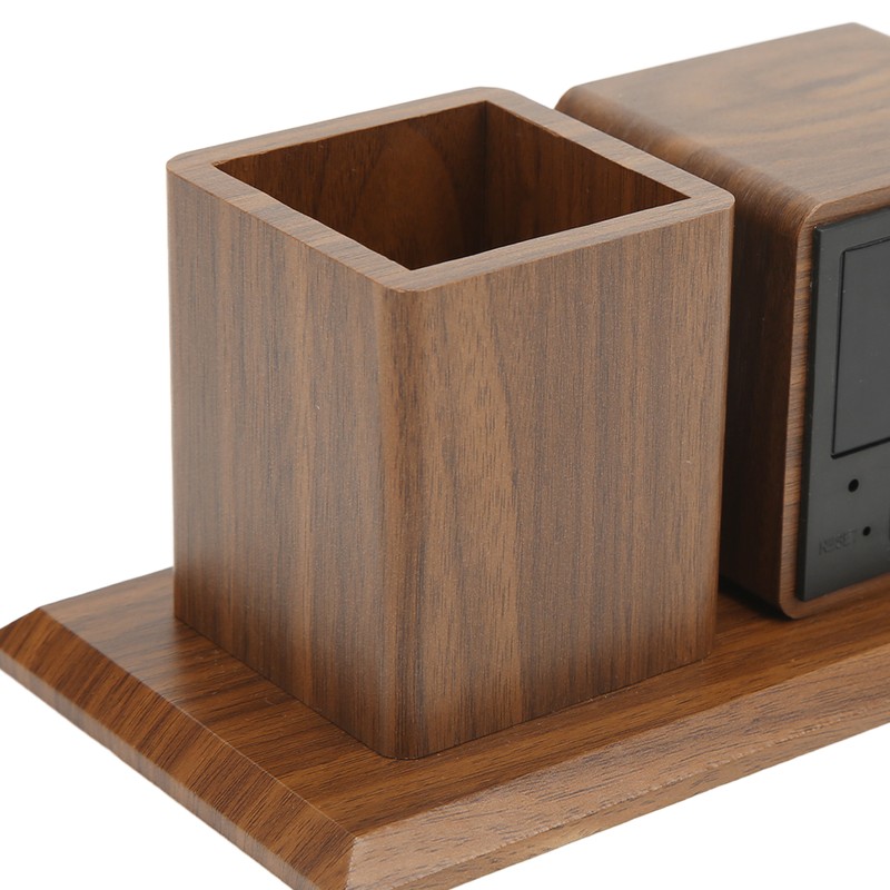 Pen Holder Clock Temperature Calendar Display 3 Level Brightness Adjustment