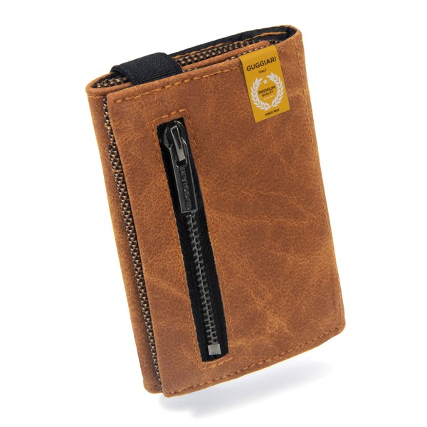 GUGGIARI® Slim Wallet with Coin Compartment Made of Microfibre Jacquard