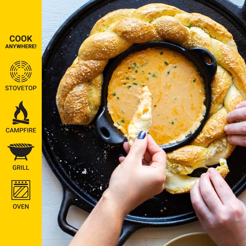 Lodge Round Cast Iron Mini Server - Heat-Treated - Perfect