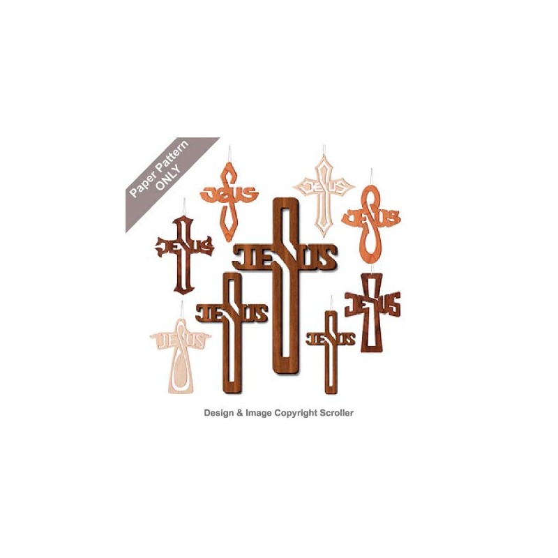 "Jesus" Cross Scroll Saw Pattern