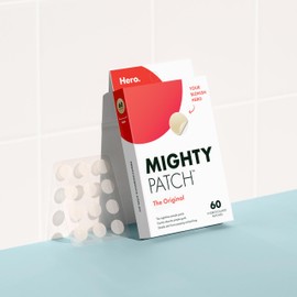 Hero Mighty Patch™ Original - Overnight Pimple Patch, Medical-Grade Hydrocolloid, Shields Skin and Gently Absorbs Pimple Gunk While You Sleep, Sensitive Skin Safe (60 Count)