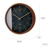 INTERFORM INC. Blindhef CL-3354BK Interform Wall Clock, Leather, Black, Radio