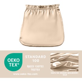 THXSILK 100% Mulberry Silk Bonnet for Sleeping Women Silk Bonnet with Elastic Band Hair Silk Wrap Hair Cap for Women Curly Hair Champagne