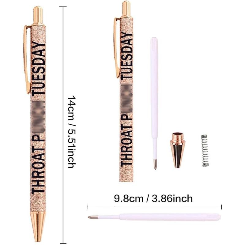7 count Funny Daily Pens Swear Word Weekend Set, Bad