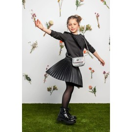 FALKE Unisex Kids Pure Matt 30 DEN K Ti Sheer Plain 1 Pair Tights, Blue Marine 6179, 3-5