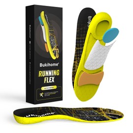 Bukihome Lauf-Einlegesohlen – Sporteinlagen mit Fußgewölbestütze für Frauen & Männer zur Leistungssteigerung, bei Hohlfuß, Plattfuß, Plantarfasziitis – Größe XL