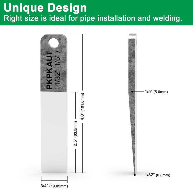 PKPKAUT 3PCS 4" Welding Wedge for Pipe Fitting and Metalwork