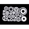 Large Set of 20 Cogs Metal Cutting Dies, Steampunk, Card