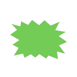 50Pcs Green Starburst Signs Fluorescent Price Signs, Star Shape Signs Price Eye-catching, Retail Store Price Label Garage Sale Supplies Tags for Store Shop