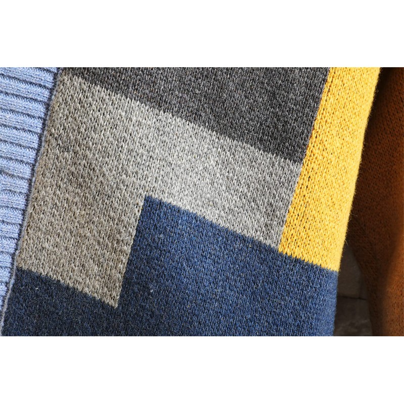 GURUNVANI Cardigan Sweater for Men Knitted Long Sleeve Sweaters with