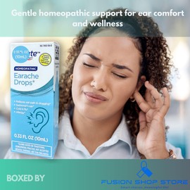 Homeopathic Earache Drops 0.33 floz- Gentle Relief for Ear Discomfort, Irritation and Pressure (Pack of), Boxed by Fusion Shop Store