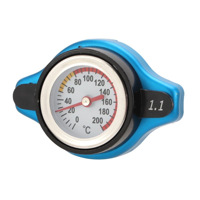 Aluminum Alloy Radiator Cap with Temperature Gauge Pressure Adjustment Leakproof