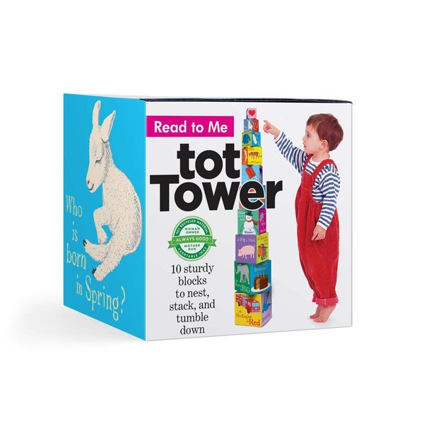 eeBoo: Read-To-Me Tot Tower Blocks Tower, Promotes Language and Concept Development, Ecourages Learning about Size and Proportion, Screen-Free Fun, For Ages 3 and up