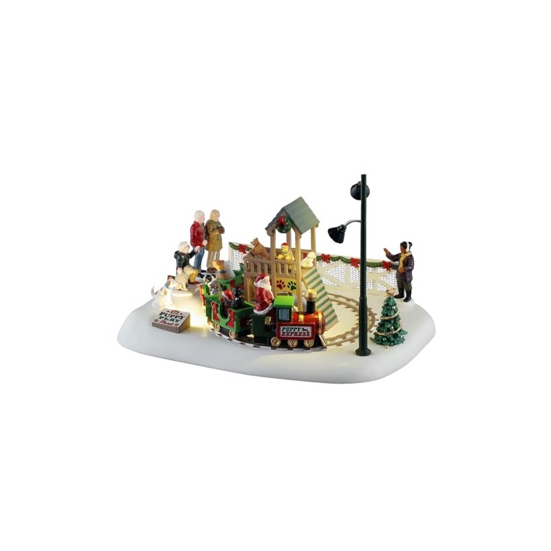 Lemax Puppy Play Park, Battery-Operated(4.5V), Table Accents, #54456