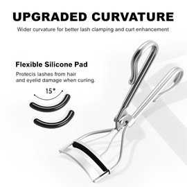 100Pack Compatible with Tweezerman Eyelash Curler Refills,Silicone Rubber Eyelash Curler Pads Compatible with Tweezerman Eye Lash,Black.