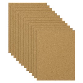 Belle Vous Cork Board Set (12 Pieces) - 27.8 x 21.4 cm Large with Cork 2 mm Width - Cork A4 Cork Plates for Notice Board Replacement, Wall Decoration, DIY Craft Projects and Kitchen Documents