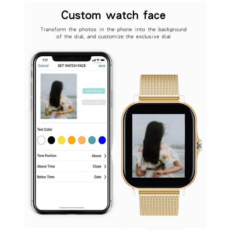 simson Smartwatch Android Phone 1.44" Color Screen Full Touch Custom