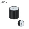 sourcing map 8Pcs 30 x 30mm M8 Thread Female Rubber