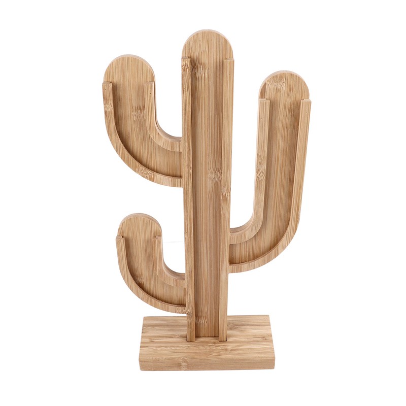 Wooden Coffee Capsule Holder Removable Coffee Pod Holder Cactus Shape
