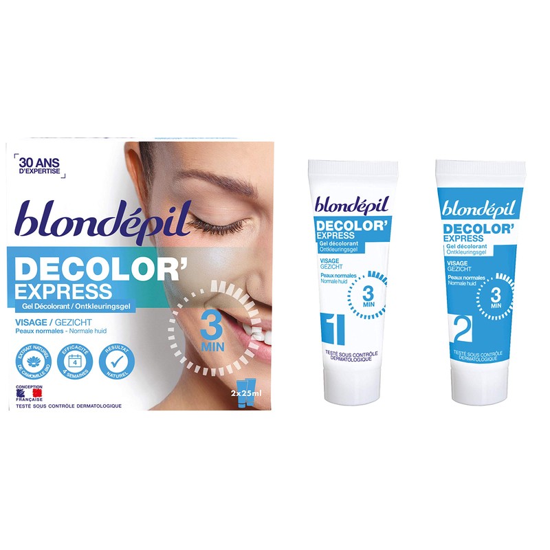 BLONDEPIL Gel décolorant Decolor'express - Pour visage - 2 x