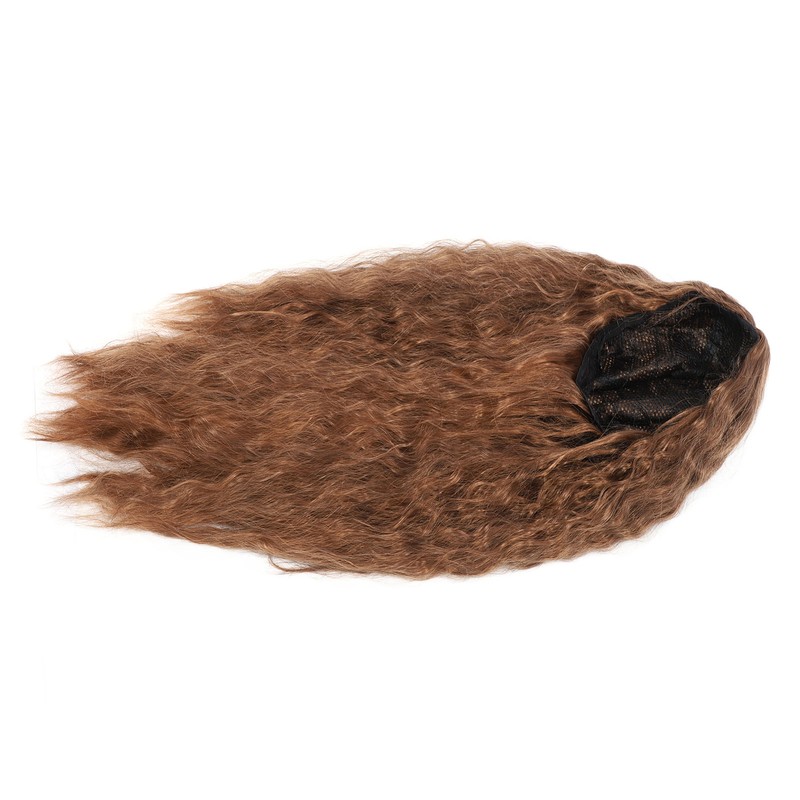 Light Brown Wave Wig Adjustable Charming Breathable Comfortable Fluffy Heat