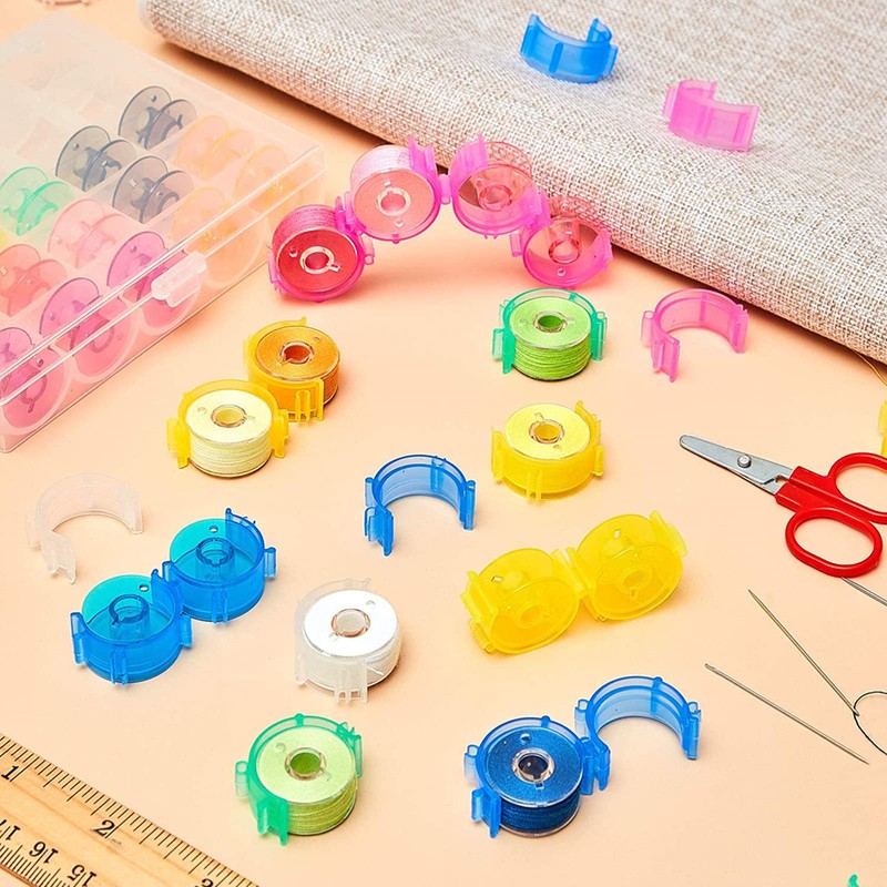Bobbin Clips, 50 Pieces Colorful Thread Holder Sewing Spool Small