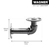 Wagner 12500001 Industrial Pipe Shelf Brackets Diameter 30 x 70