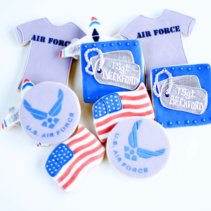 ½ Dz. Air Force Cookies! Military, USAF, Retirement Birthday Themed