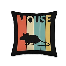 Funny Animal Mouse Artwork Print Cute Mouse Safari Zoo Animal Art Throw Pillow, 16x16, Multicolor