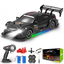 Sakeye RC Drift Car, Drifting RC Cars 1/16 Remote Control Cars with Colorful Light 2.4GHz 4WD High Speed Racing Vehicle Fast Remote Control Drifting Car Sport Toy Cars for Adults Boys Girls Kids