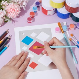 UNICRAFTALE 1 Stück Metallschablone Rautenform Stanzformen Messschablonen zum Zeichnen Edelstahl Wiederverwendbar Dekorative Präge Stanzformen Zeichnung Für Heimwerker Scrapbooking Fotogravur