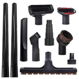 ECOMAID 10 Pack Vacuum Attachments for Shop Vac Accessories, 1 1/4" Vacuum Attachments with Hardwood Floor Brush, 2 1/2" to 1 1/4" Vacuum Hose Adapter & 1 7/8" to 1" Adapter for shop Vac Attachment