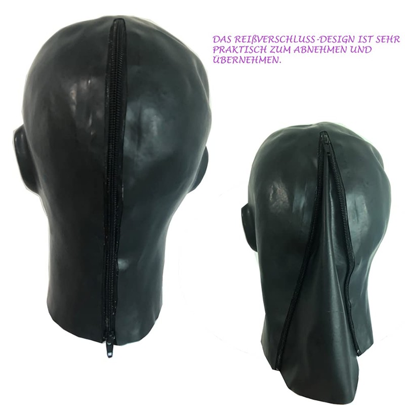 Hipipro Latex Adult Fake Face Mask, Full Mask with Gag