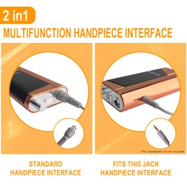 Electric Professional Nail Drill 35000RPM Cordless Portable Nail E-File Buffer Tools with Bits Perfect for Salon Manicure Pedicure Acrylic, Gel, Natural Nails(Rose Gold)