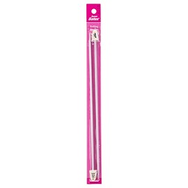 Susan Bates 10-Inch Silvalume Single Point Knitting Needle, 4.5mm, Rose