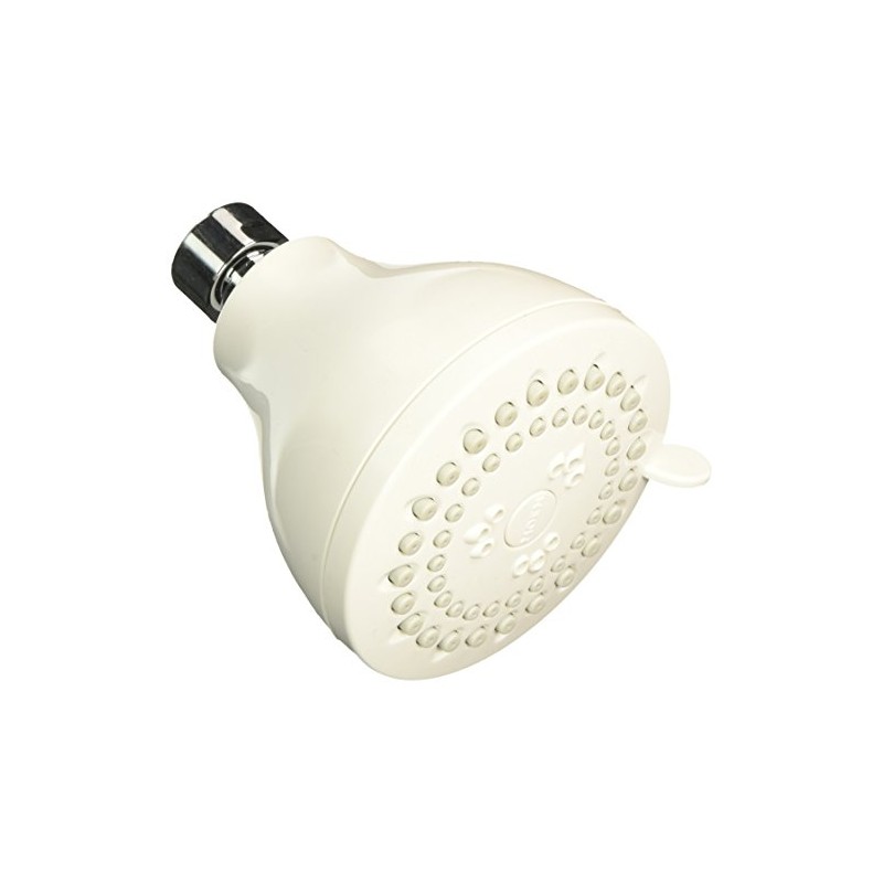 Moen 23026EPW Four-Function 3" Diameter Spray Head Standard Showerhead, Glacier